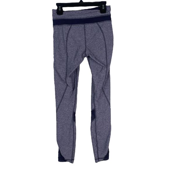 Lululemon Inspire Tight II Heathered Blue Navel Mesh Insert Leggings SZ 2 - Picture 9 of 15